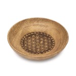 Porte-encens fleur de vie bois de manguier 13 cm