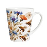 Mug conique abeilles et fleurs sauvages