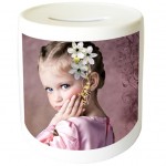 Tirelire en cramique photo personnalise