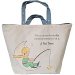 Grand sac cabas Le Petit Prince en coton blanc