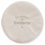Set de table rond � paillettes brod� la maison du bonheur