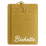 Porte-cartes porte-cl�s bichette en polyester paillet�