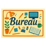 Plaque de porte en mtal Bureau