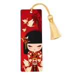 Marque-page Kimmidoll Nozomi avec pompon dor� grues origami