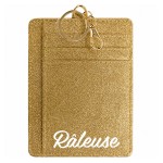 Porte-cartes porte-cl�s r�leuse dor� paillet�